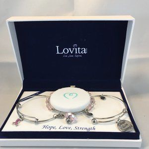 Lovita Breast Cancer  "Hope Love Strength " Bangle